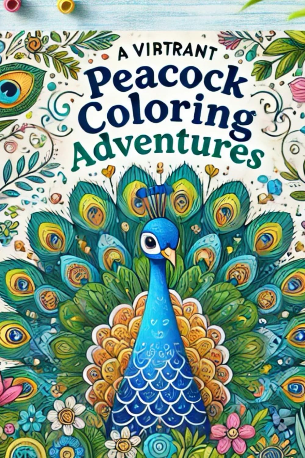 Peacock Coloring Adventures": "A Vibrant Coloring Book for Kids and Students to Explore Creativity and Fun