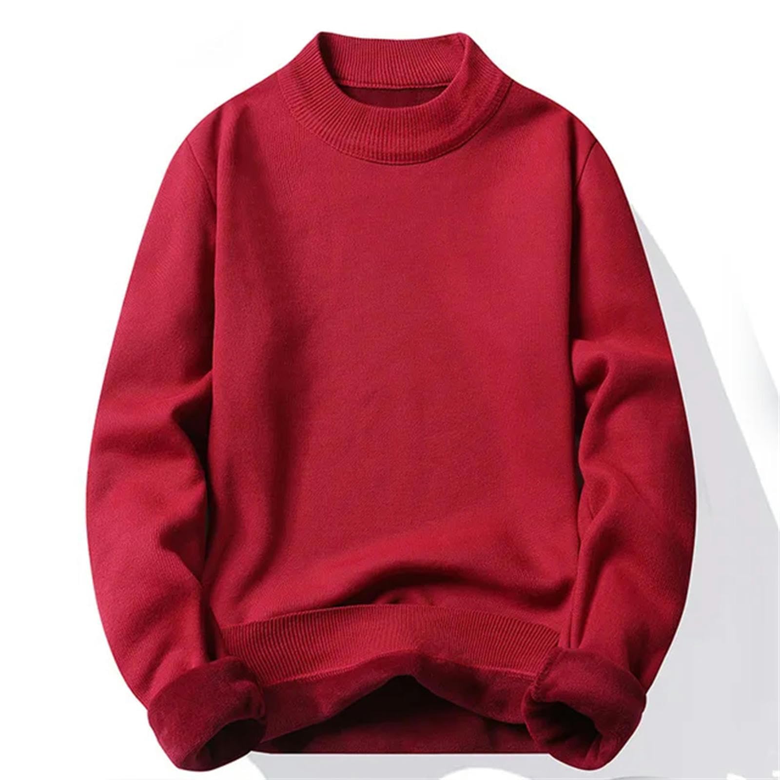 MdybF Jersey de Hombre Men's Informal Slim Fit Basic Turtleneck Sweater High Collar High Collar Tops Machos