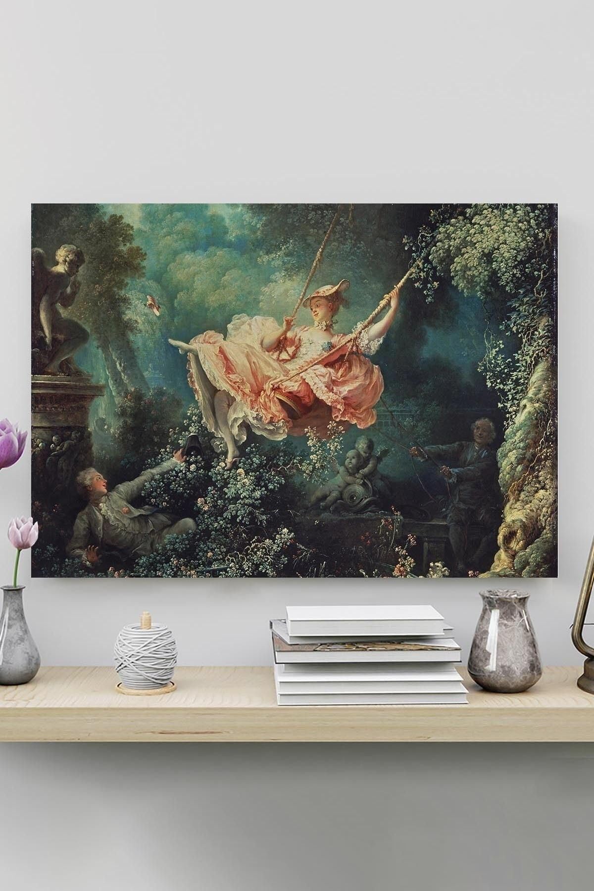 Postermanya (pster20344) The Swing - Salıncak - Jean Honore Fragonard Sanatsal Poster 30 x 40