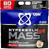 USN Hyperbolic Mass gH: All-in-One Mass Gainer Protein Powder for Rapid Effective Weight and Muscle Mass Increase Pre - and Post-Workout Weight Gainer Complex Vanilla 6kg