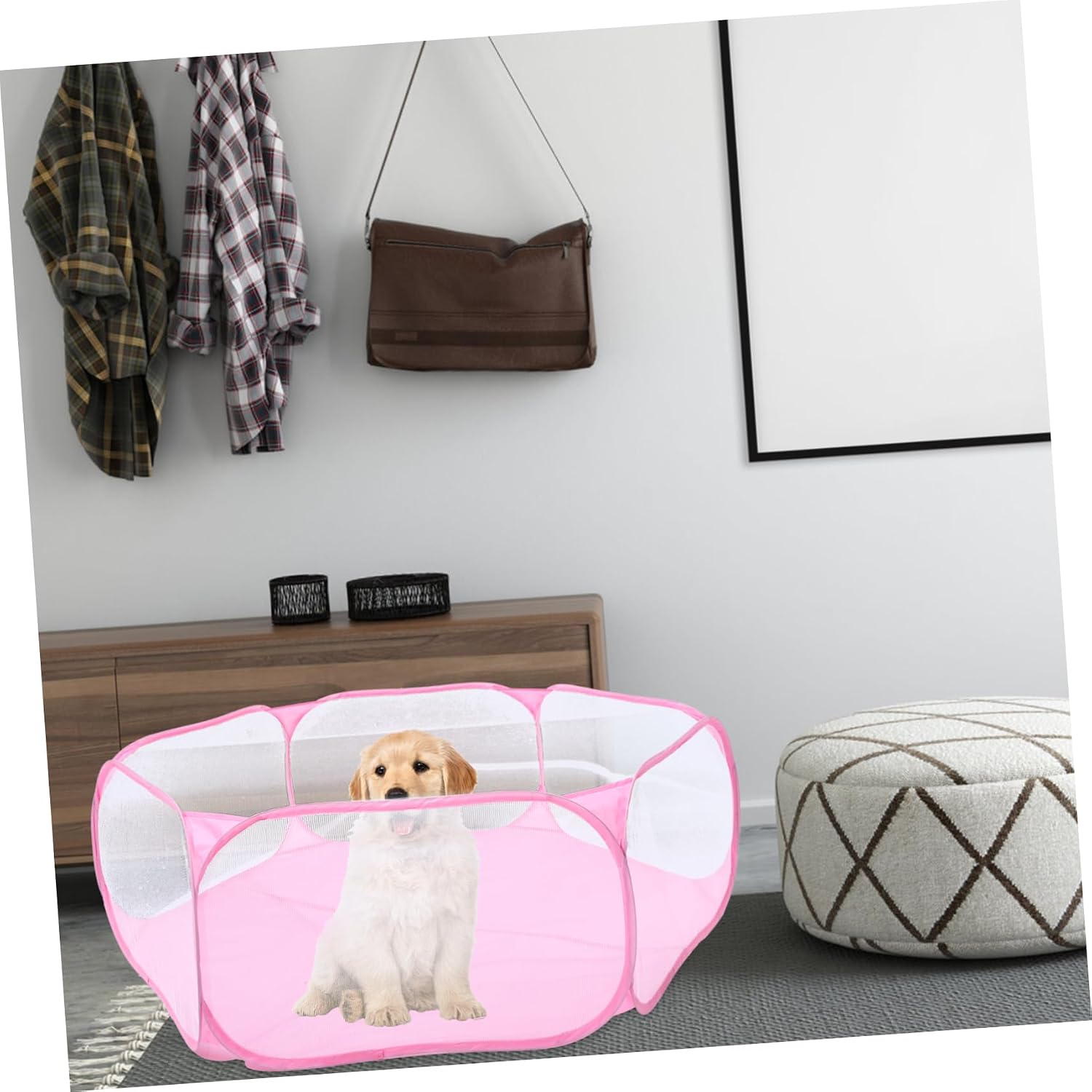 Mipcase Small Animal Playpen Pet Fence Rabbit Playpen Indoor Dog Kennels for Puppies and Cats