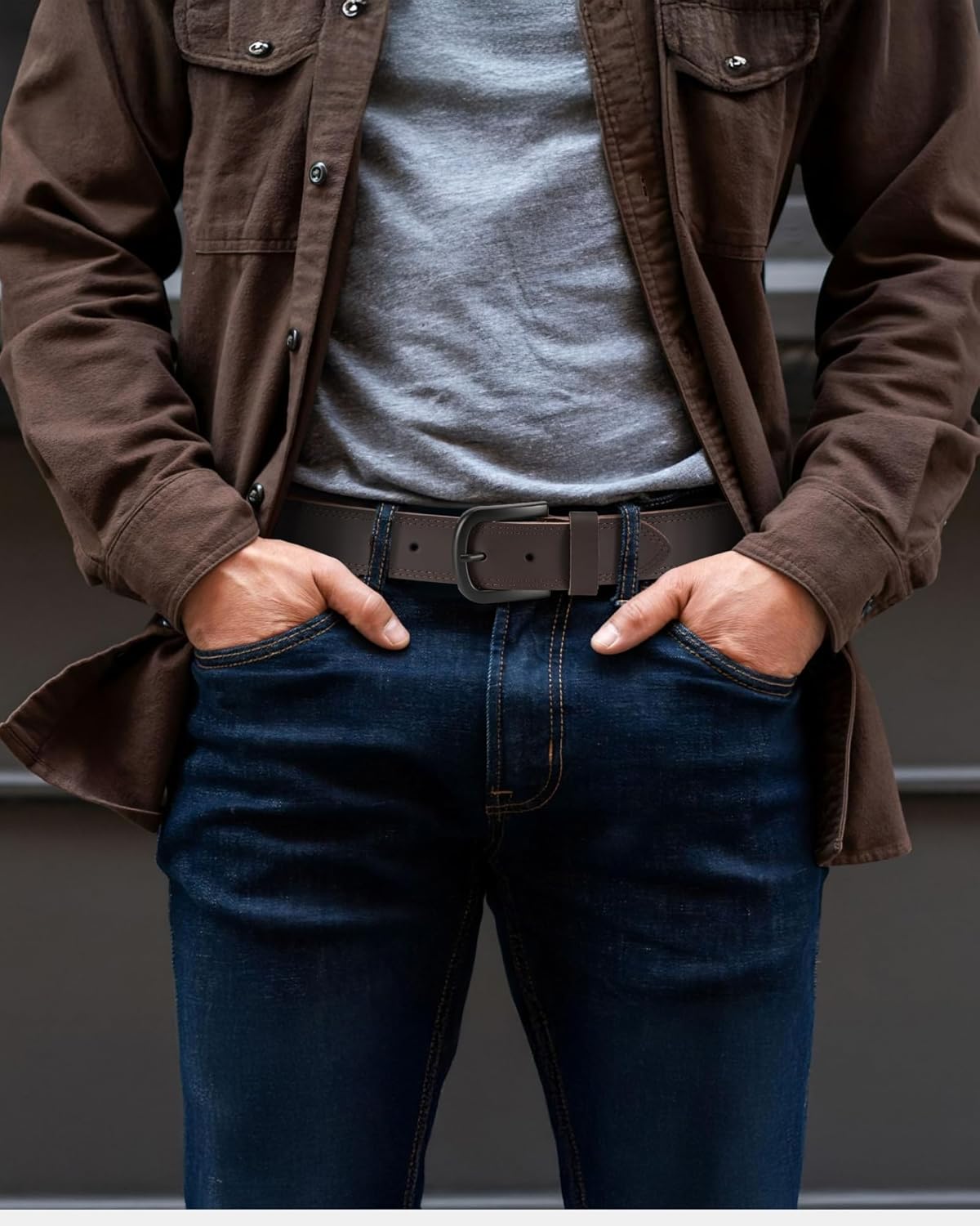 CHAOREN Full Grain Leather Belt for Men, Work Belts for Men Heavy Duty, Daily Wear for Jeans Pants - Image 5