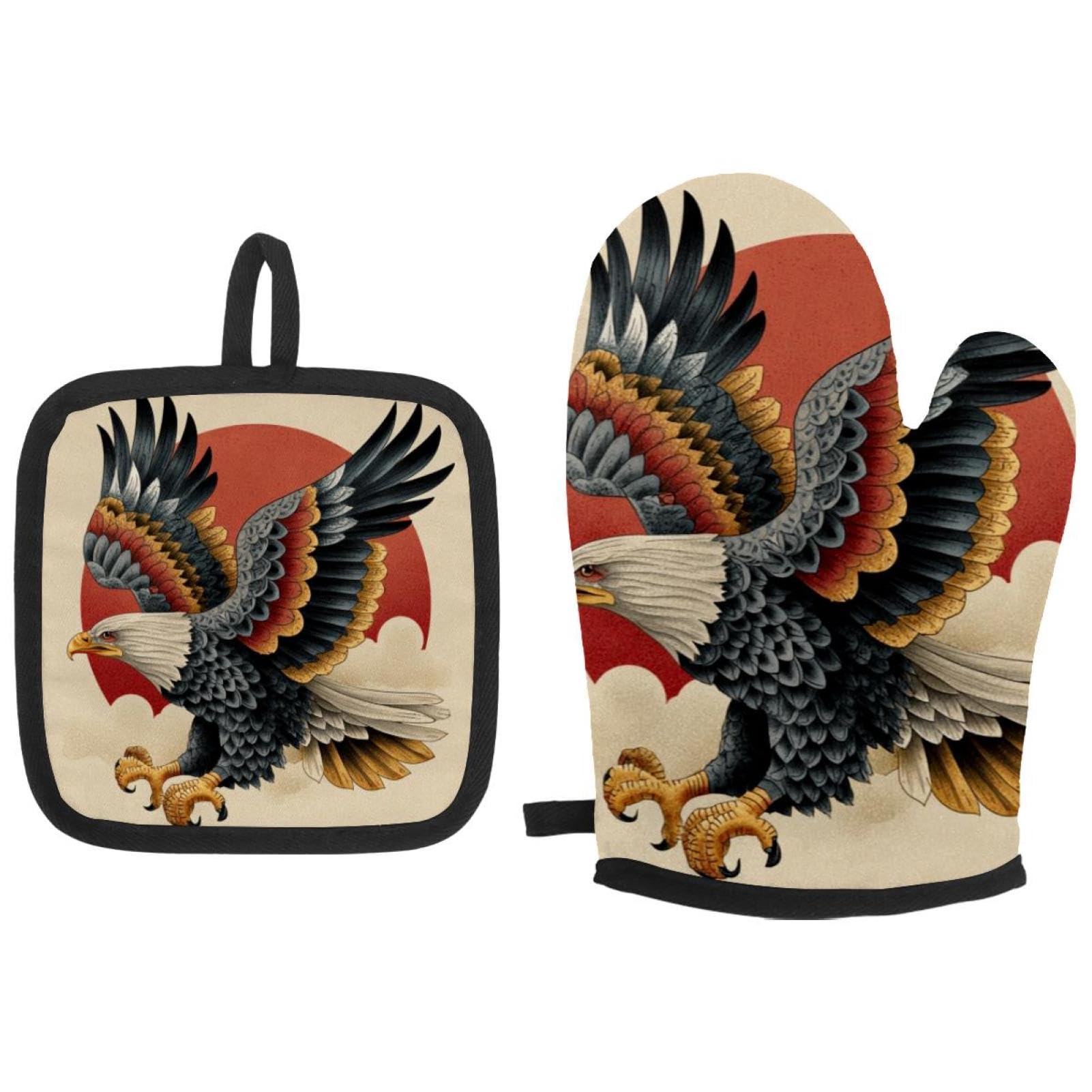 Gants de cuisine vintage aigle, le cadeau pour femme idéal pour les passionnées de cuisine