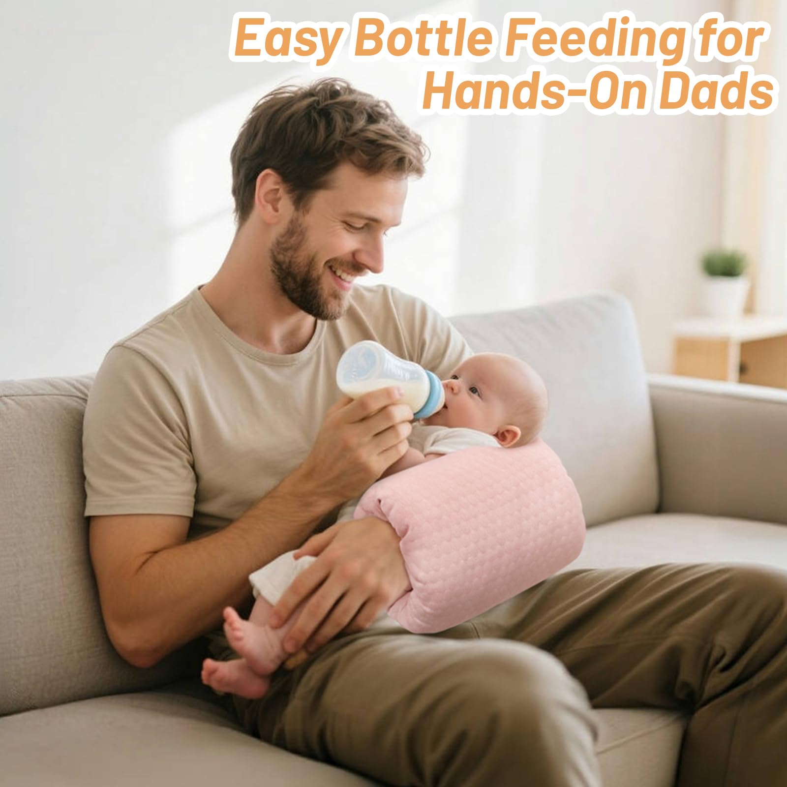 KAKIBLIN Baby Feeding Arm Pillow,Baby Nursing Arm Breastfeeding Pillows Support for Newborn Mom and Babies,Portable and Washable,Ergonomic Nursing Essentials - Image 4