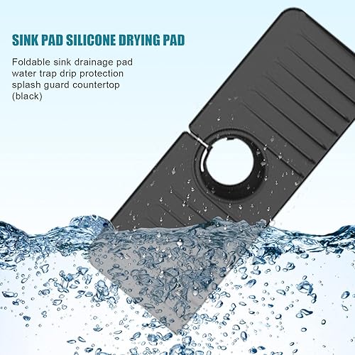 Miniatura 3 de Protector de salpicaduras de silicona para grifo protectores de fregadero para fregadero de cocina cocina baño tapete de secado de platos de drenaje