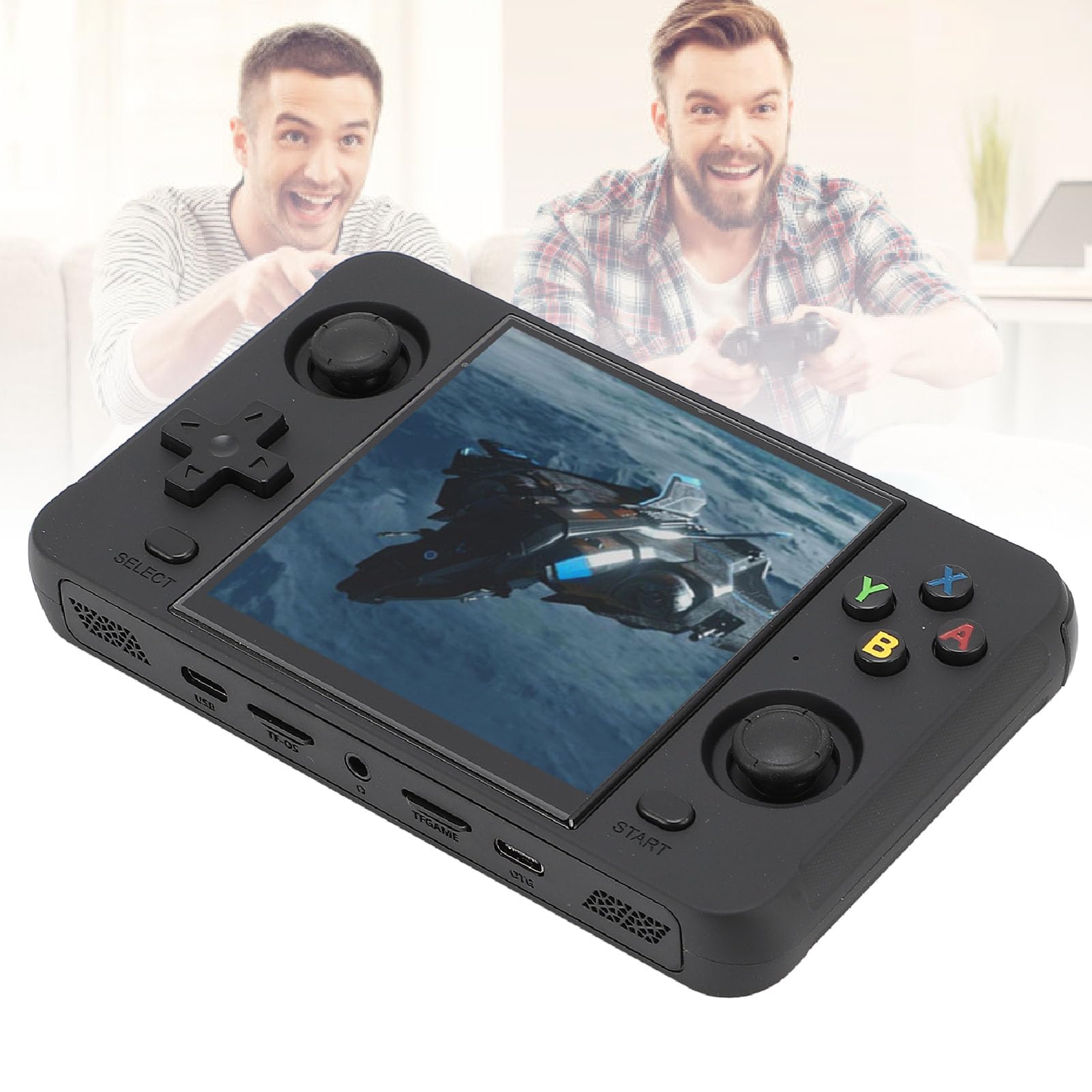 Tbest Console di Gioco retrò Portatile Console per Videogiochi Portatile con Schermo da 4 Pollici con Piccole Schede di Memoria per Bambini di Gioco 128G RK3566 Bit ARM 64 per Palmare da 0,8 GHz (#2)