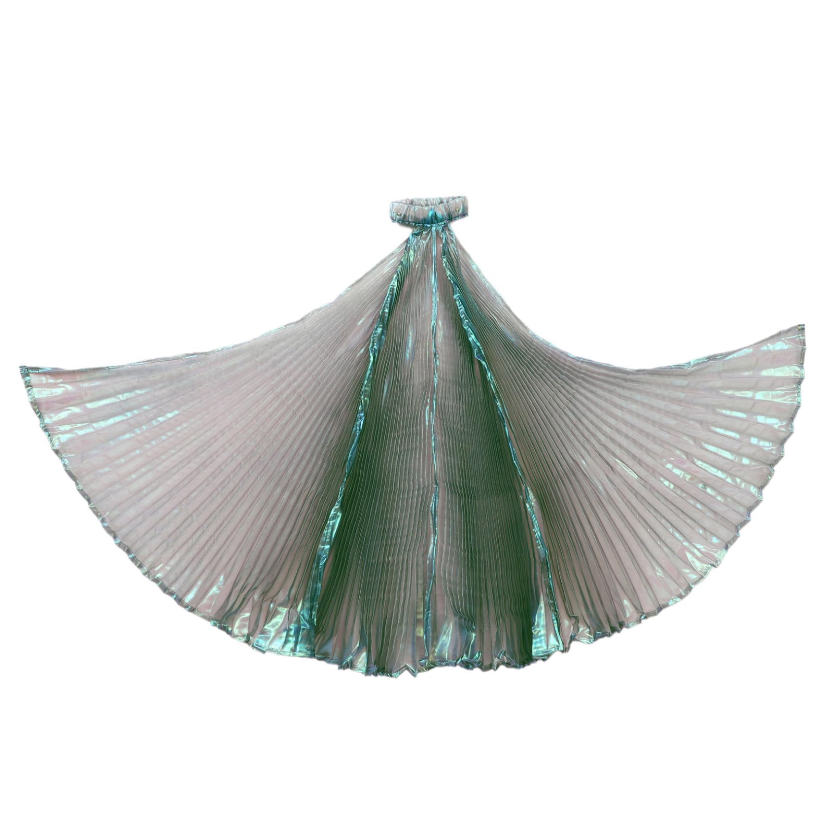 JIZYO Pleated Belly Dance Carnival Costumes Butterfly Wings Cape For Carnival Stage Performance Black 75cm