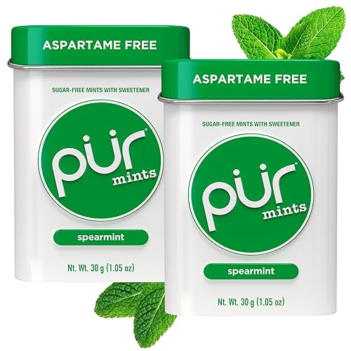 Miniatura 13 de PUR Caramelos de menta Sin aspartame Hechos con xilitol Caramelos naturales con sabor a Mandarina Tango, sin azúcar, veganos, sin gluten