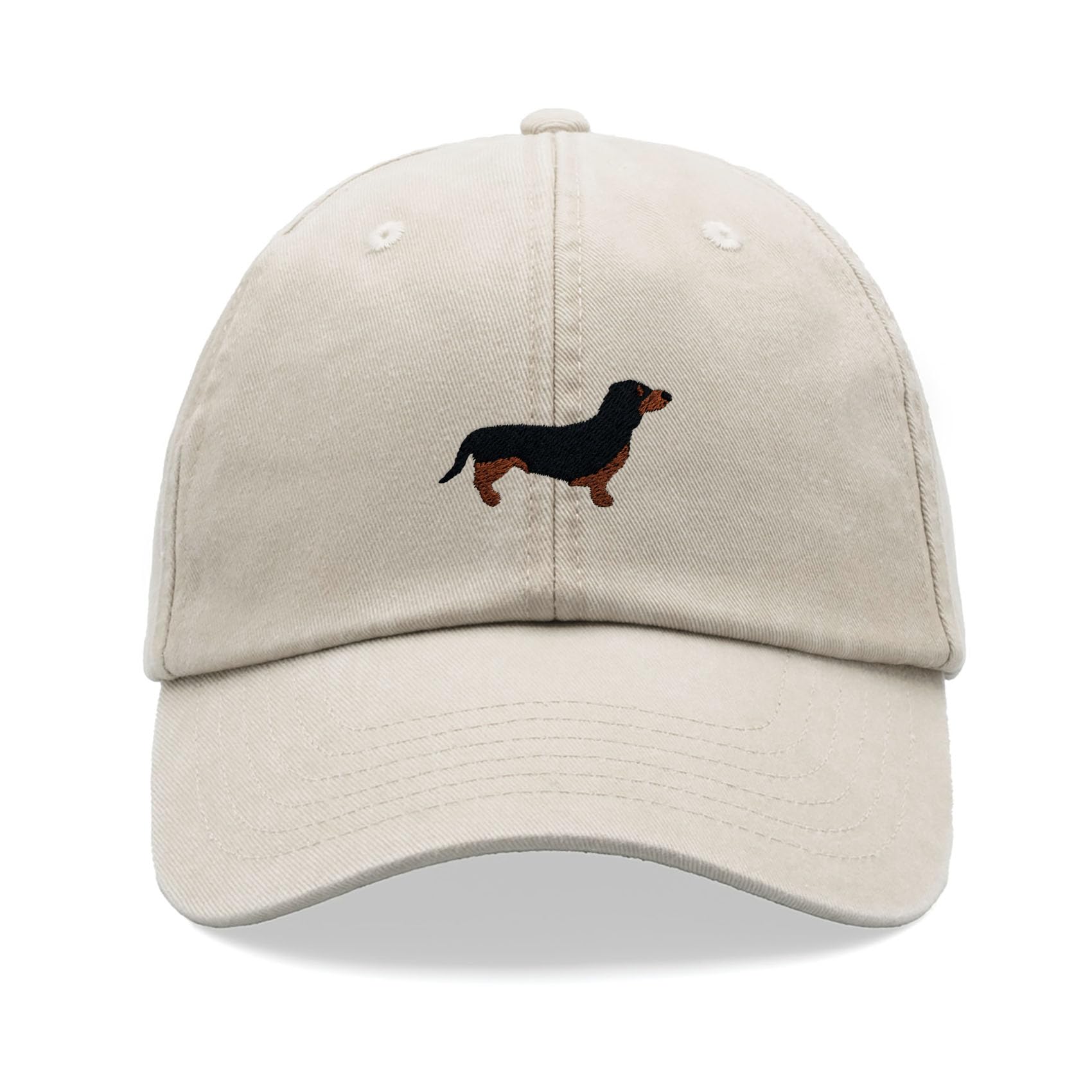 Cap Base Unisex Stone Dachshund Sausage Dog Baseball Cap Vintage Washed Dad Hat Adjustable