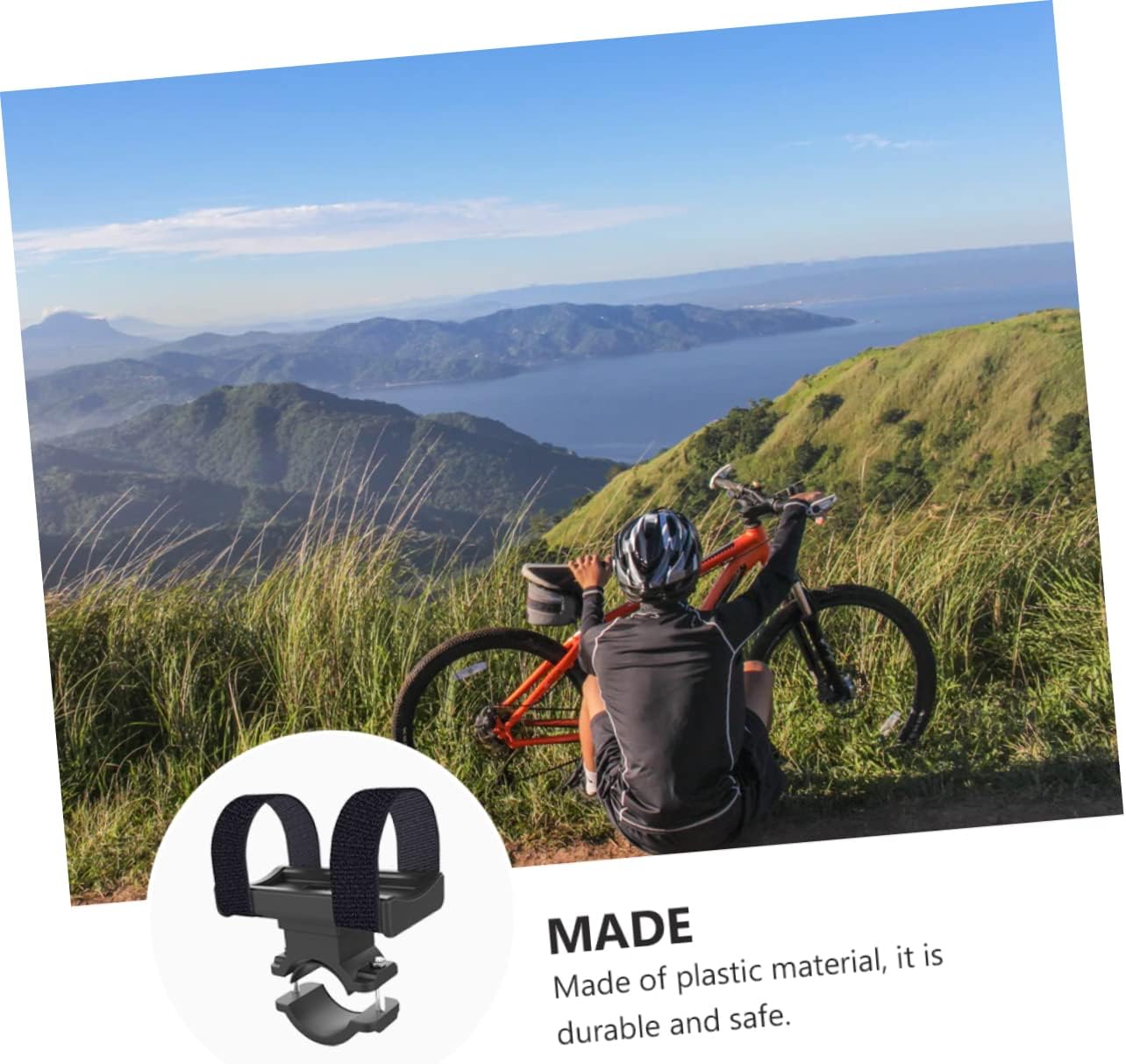 Yardwe 3pcs Bike Handlebar Bracket Bicycle Rack Flashlight Mount Accessory High-Tenacity Plastic