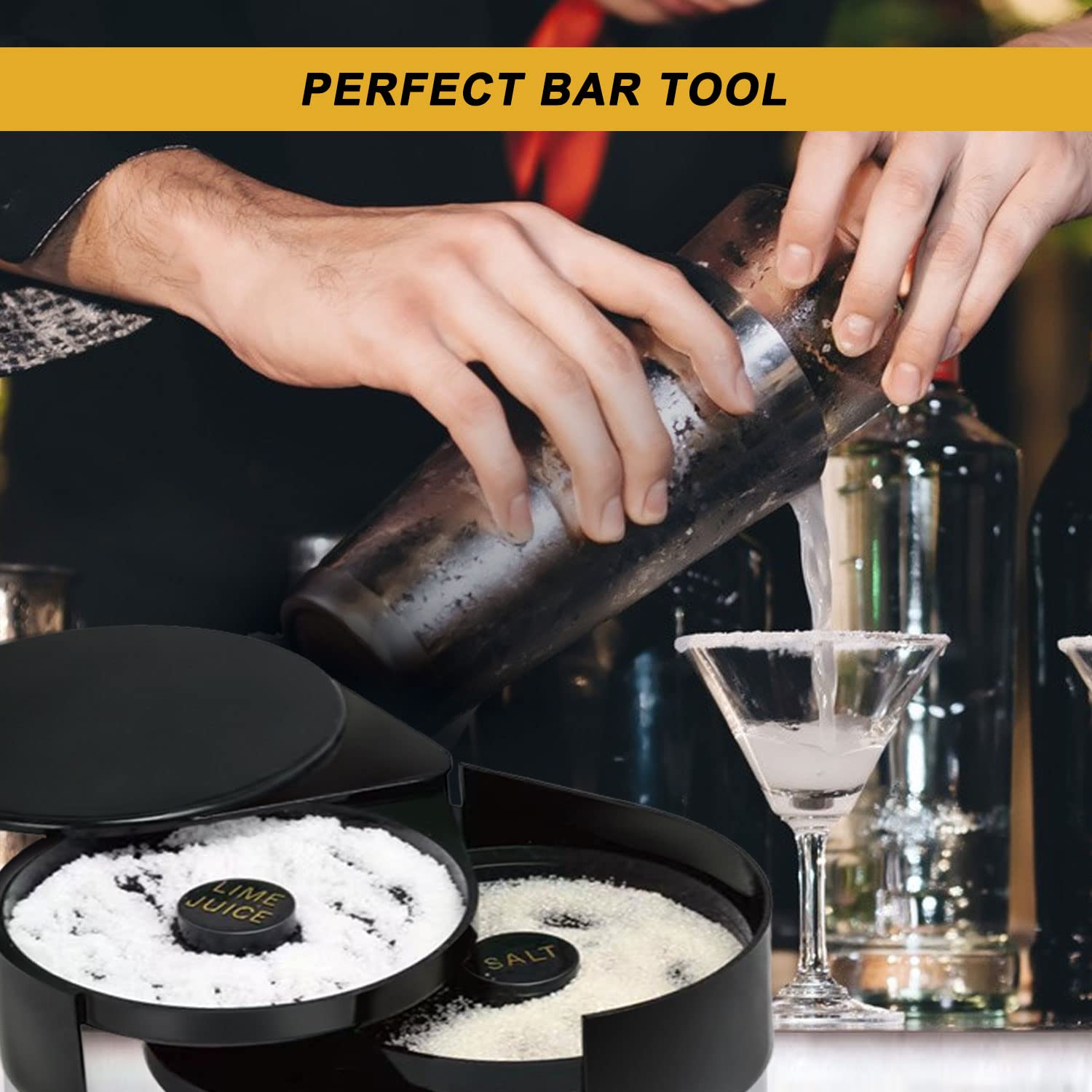 Cocktail Rimmer Set Martini Glasses Margarita Salt Rimmer Set | Bartender Accessories For ...