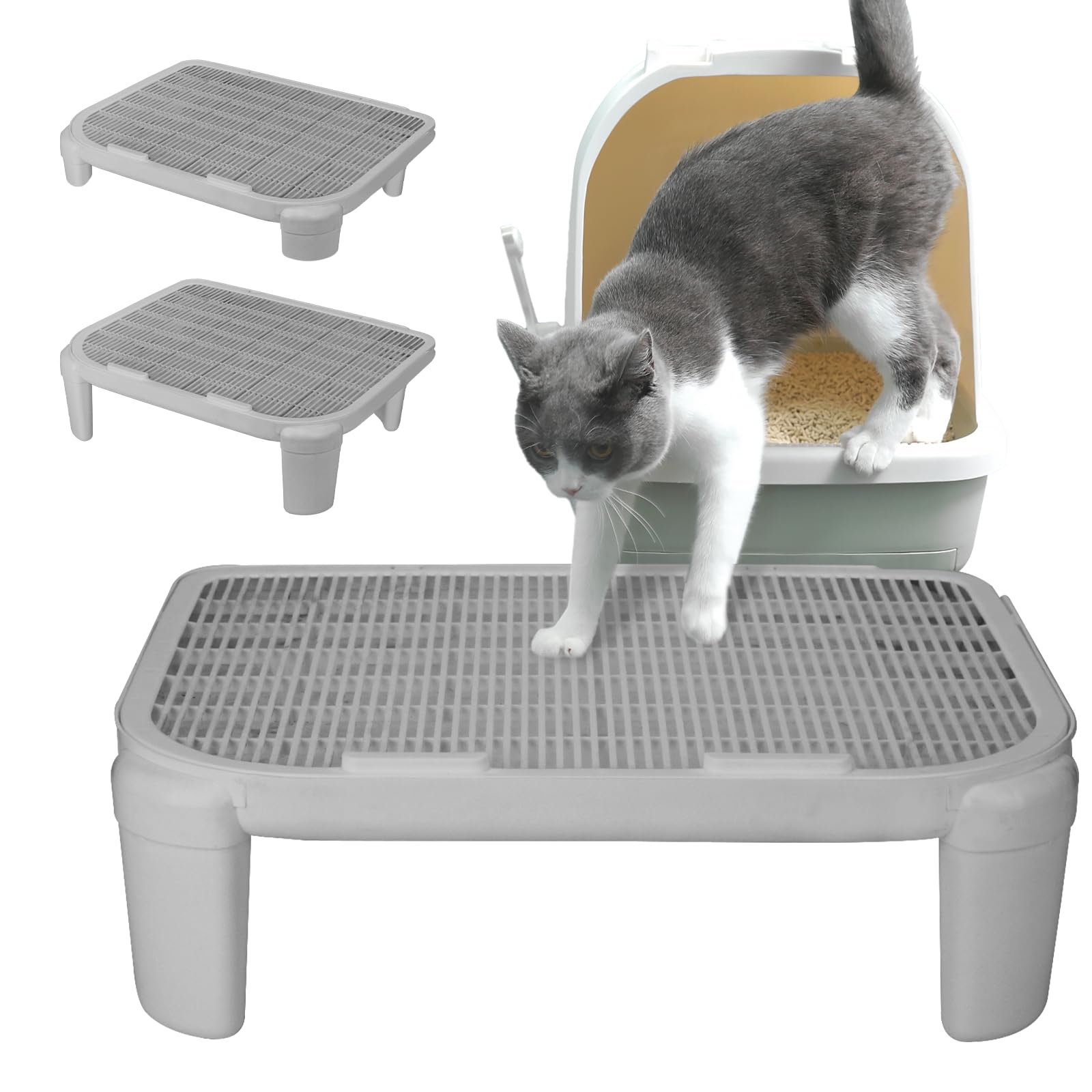 Litter Mat Litter Trapper Mats Cat Litter Box Ramp, Pet Toilet