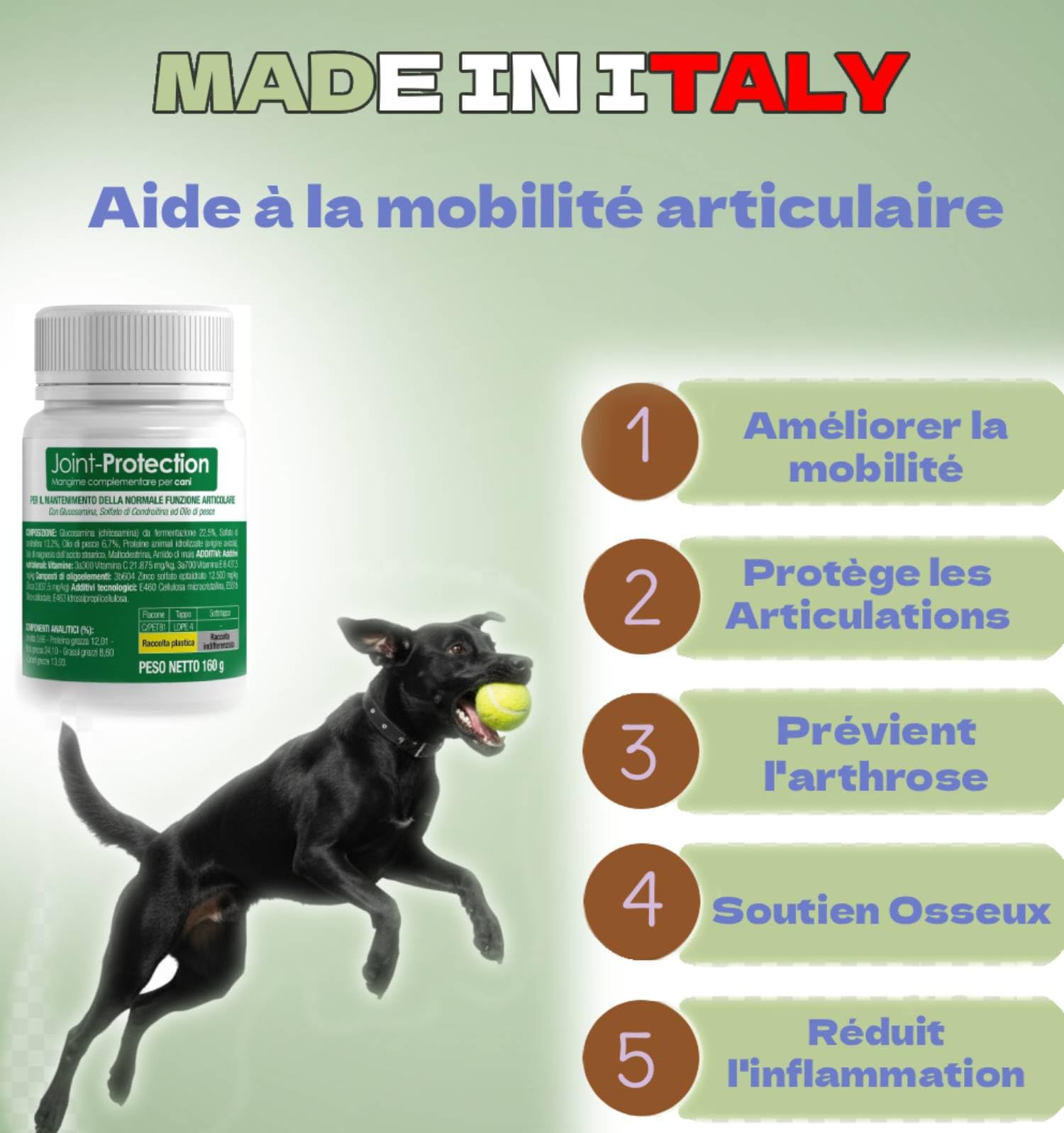 Suplemento de articulaciones para perros con glucosamina y condroitina, soporte articular y movilidad, ideal para perros mayores y activos, 100 comprimidos con Omega 3 y garra del diablo