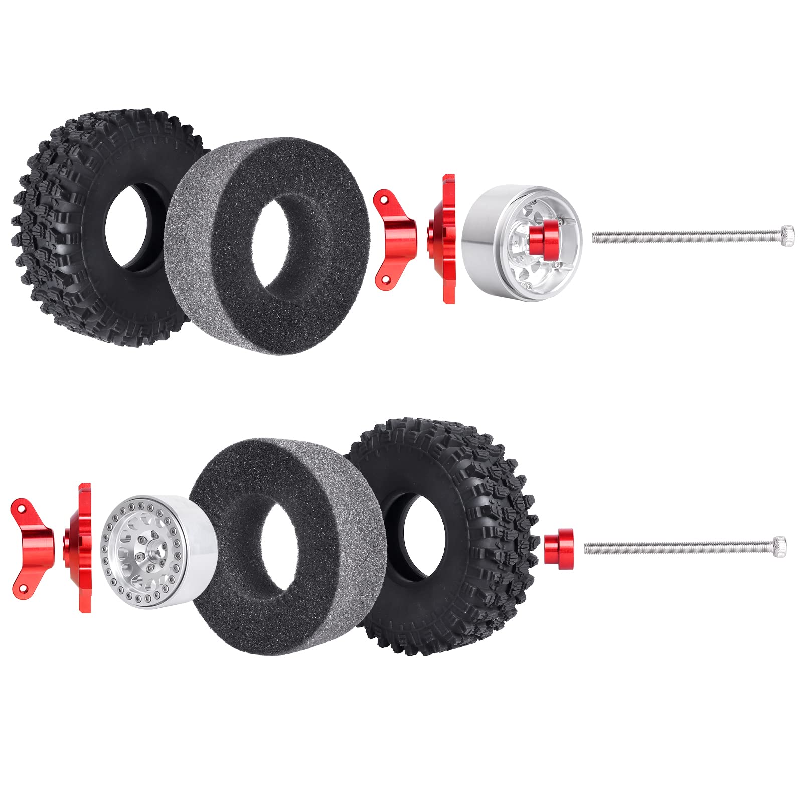 Amazon | HobbyPark 1.9 ビードロック ホイールとタイヤ 高さ120mm