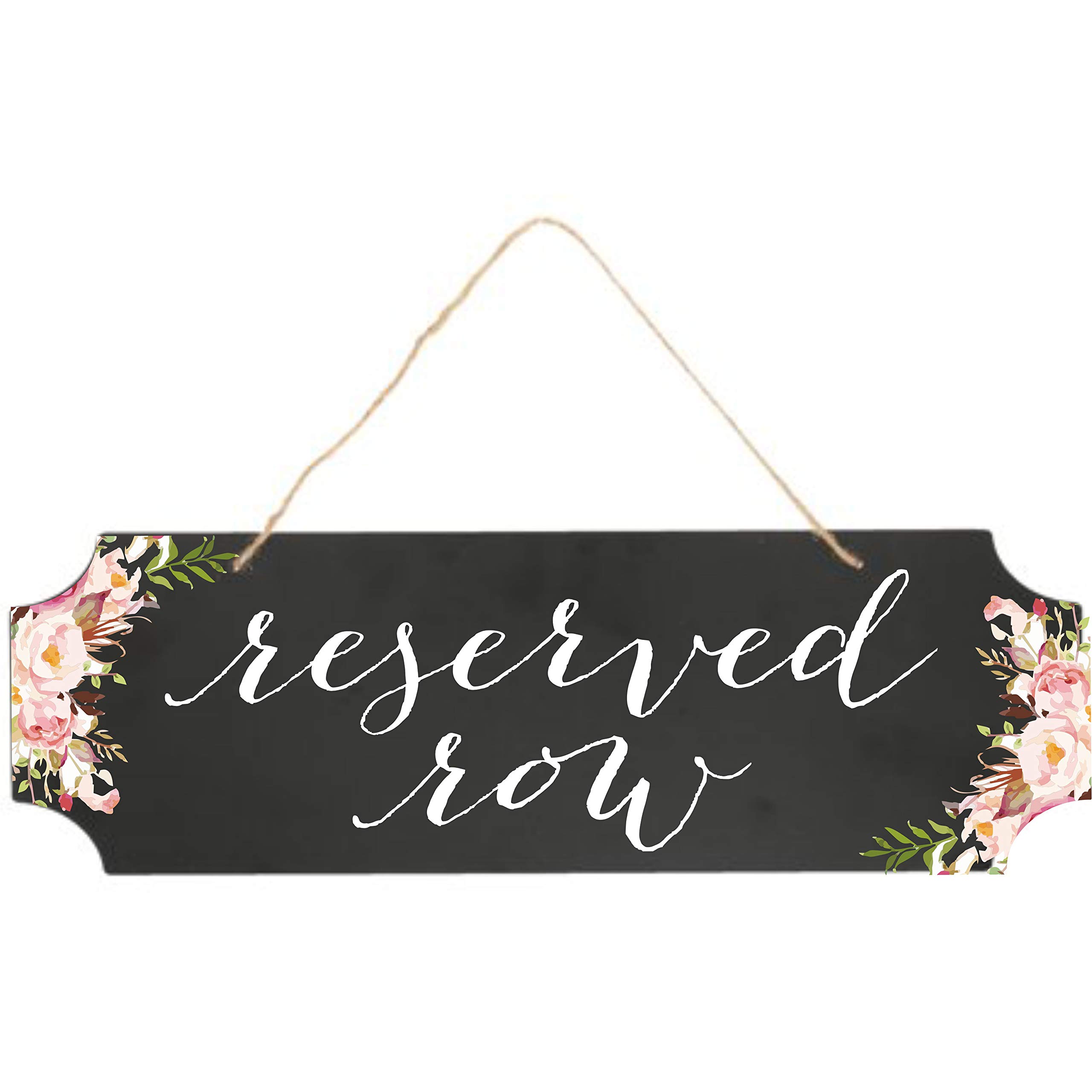 Creekside Shoppe Chalkboard Style 15.5 x 5 Rustic Wedding Sign, Reserved Row, Wedding Decor