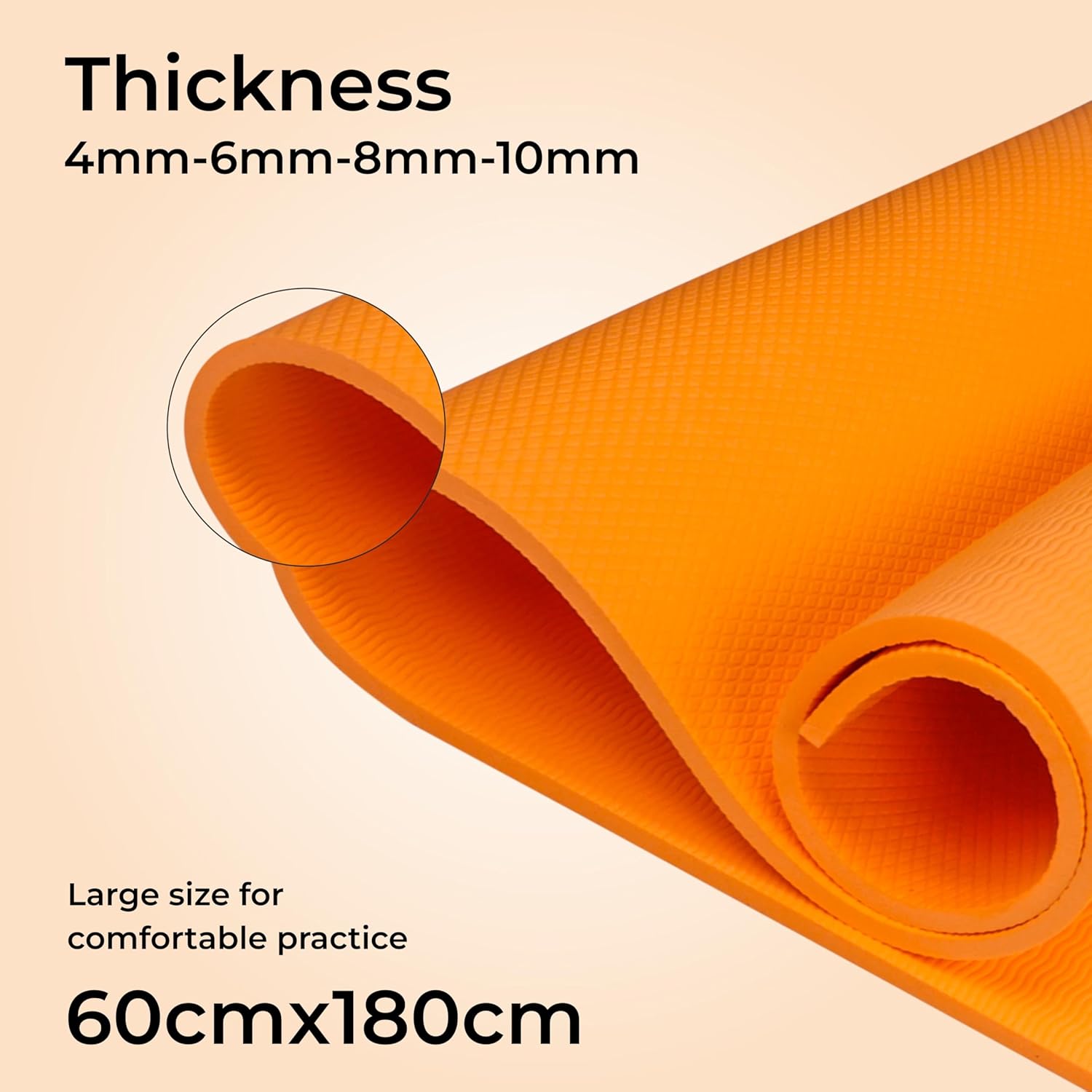 Nivia 1451OR 4 mm Anti-Skid Yoga Mat - Orange