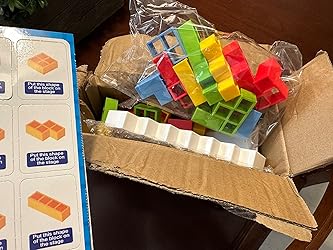 Amazon.com: ALKISTA 48 Pcs Tetra Tower Balance Stacking Blocks Game ...