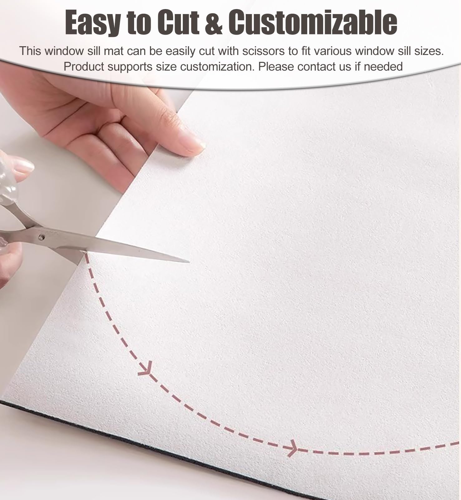 Tappetino per Davanzale Copridavanzale a Rullo con Motivo Marmorizzato, Protezione Impermeabile Antipolvere Davanzale, Cuscino Stretto Pelle Personalizzabile Davanzale(Style B,L90x25cm(35x10"))