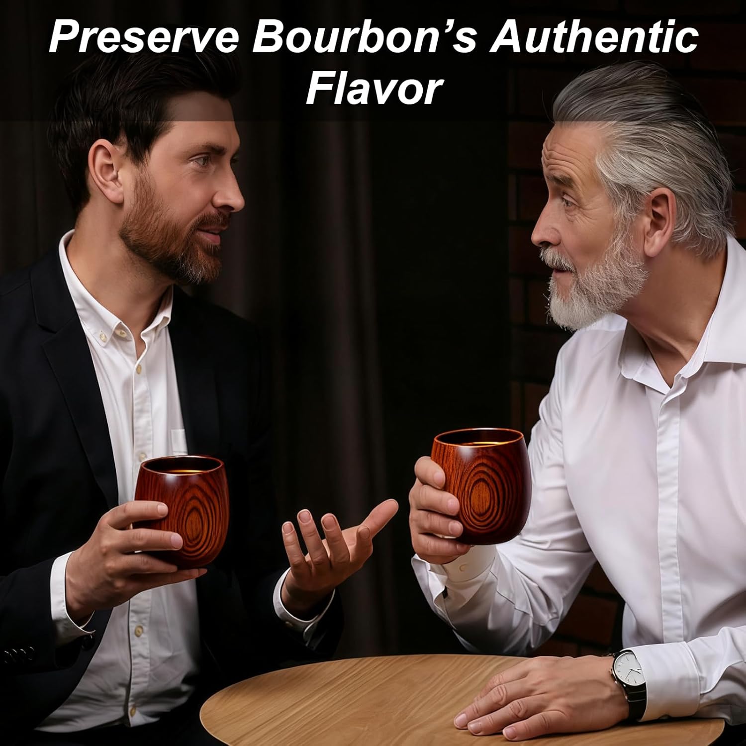 Charred Wooden Bourbon Glass Gift for Men, 5oz Whiskey Tumbler with 6 Stainless Steel Whiskey Stones, Tongs, Old Fashioned Glass Whiskey Gift for Dad Husband Boyfriend Valentine's Day Birthday Present - Image 6