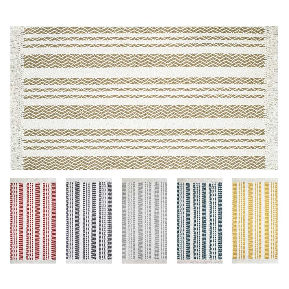 Tapis coton lavable en machine RIGO fini les corvées de nettoyage beige