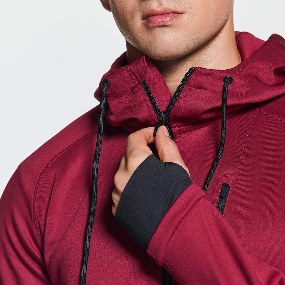 TSLA Men's Full Zip Up Hoodie Jacket, Long Sleeve Performance Training Hoodie, Lightweight Workout Running Track Jackets : Sports & Outdoors