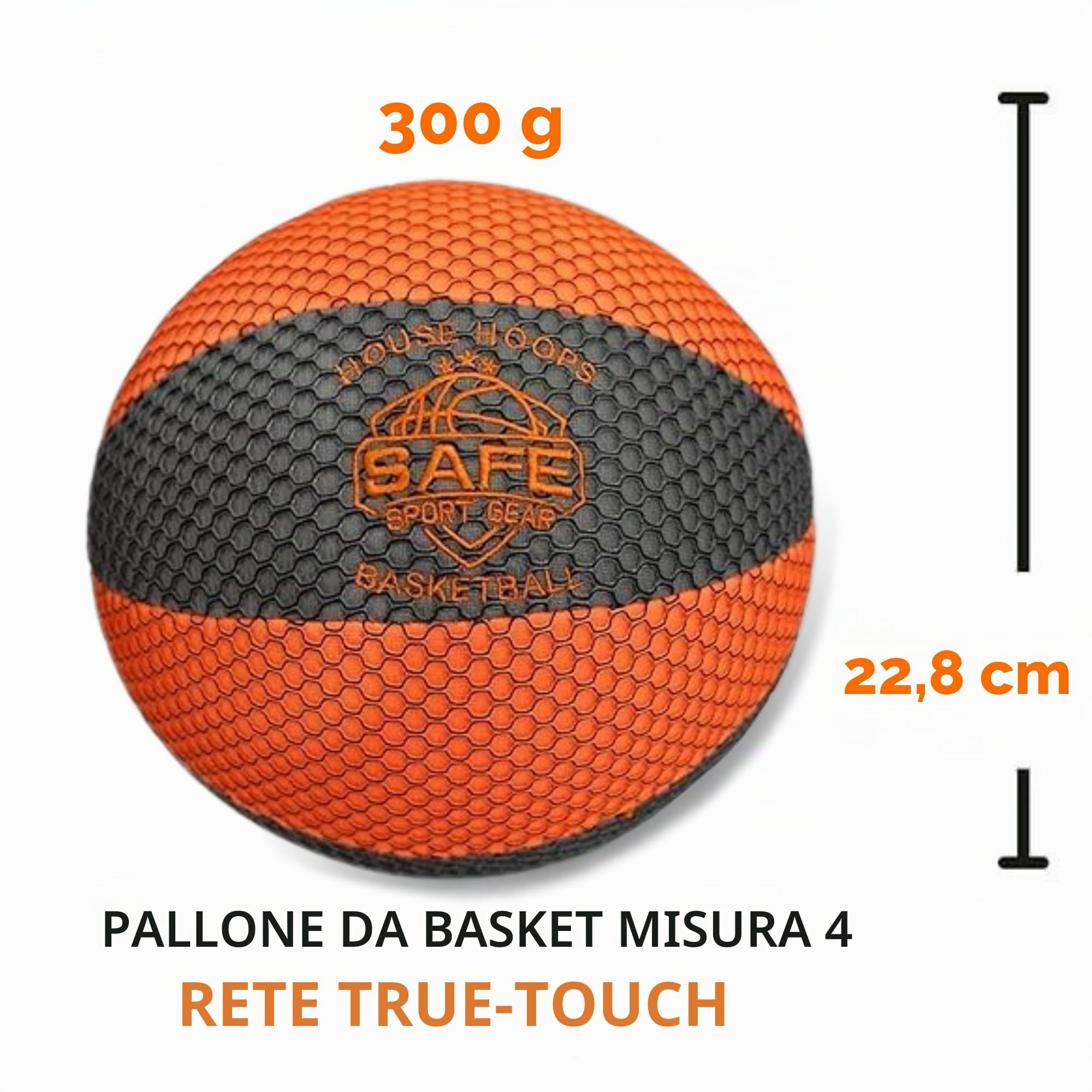 Safe Sport Gear HouseHoops Basketball – Pallone da basket indoor morbido e di alta qualità per la casa – Design durevole – Perfetto per il divertimento e l’attività fisica al chiuso