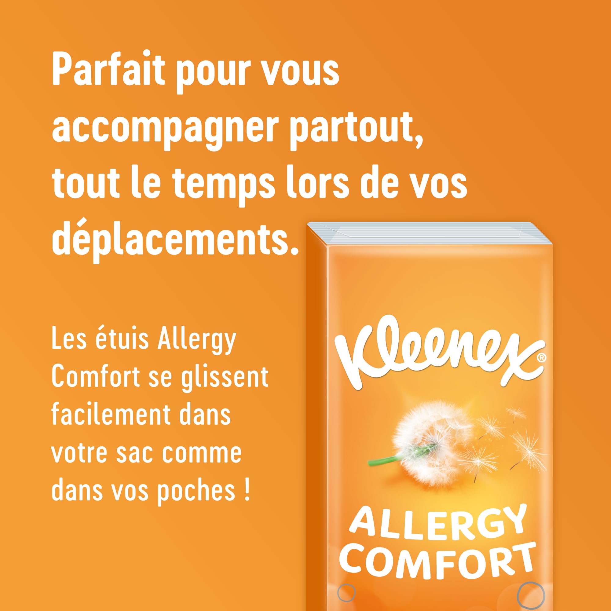Kleenex Allergy Comfort, 10 paquets de 8 étuis de mouchoirs (10x8 étuis)