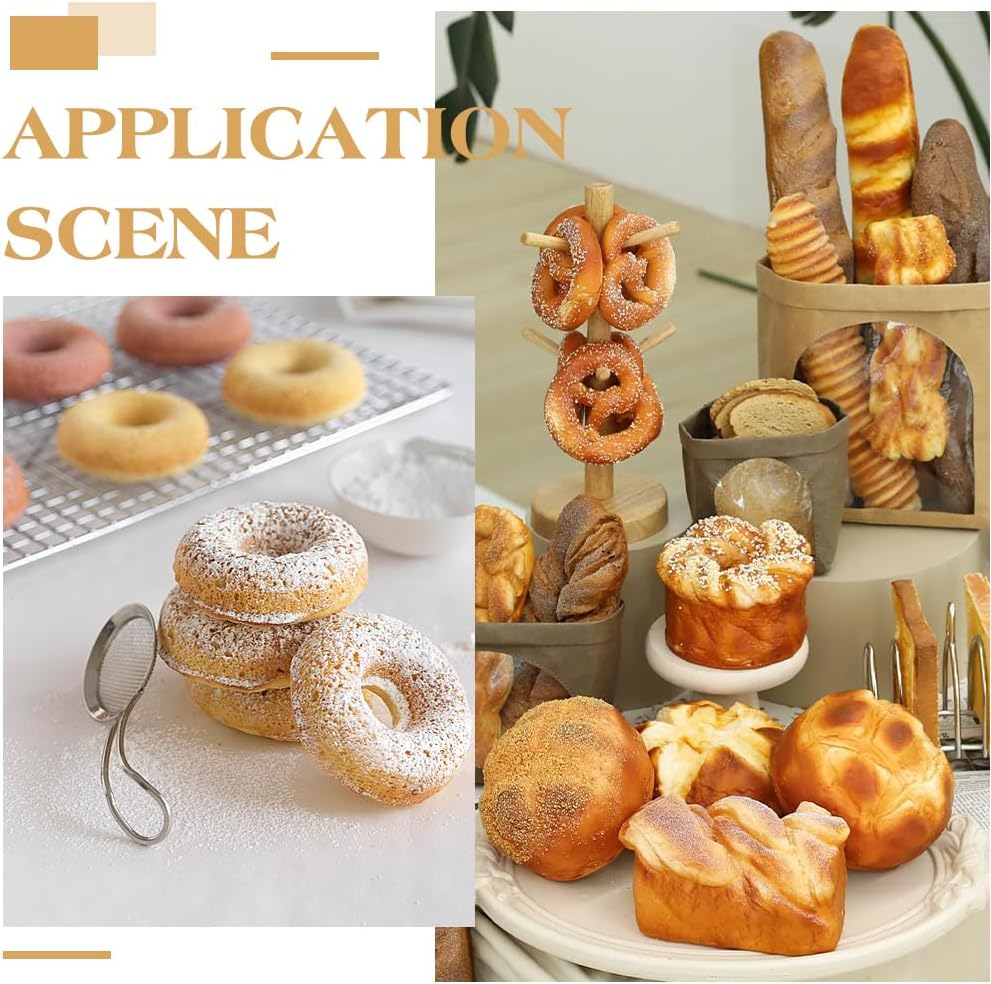MAYJOYDIY 70Pcs Miniature Food Bread Dollhouse Bakery Bread Croissant Accessories Tiny Resin Things Mini Kitchen Micro Landscaping Decoration for DIY Craft Home Kitchen Garden Display Props image 5