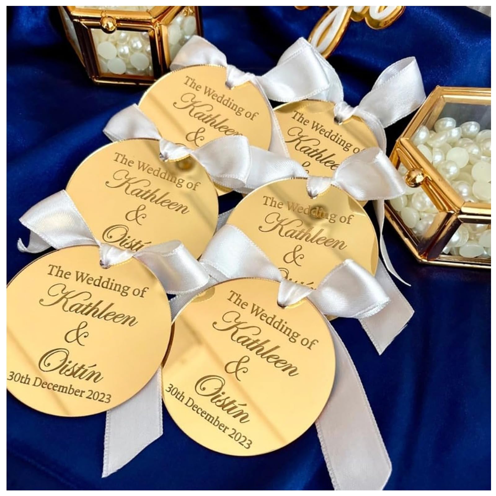 Nomi in plexiglass oro personalizzabile 20 pz