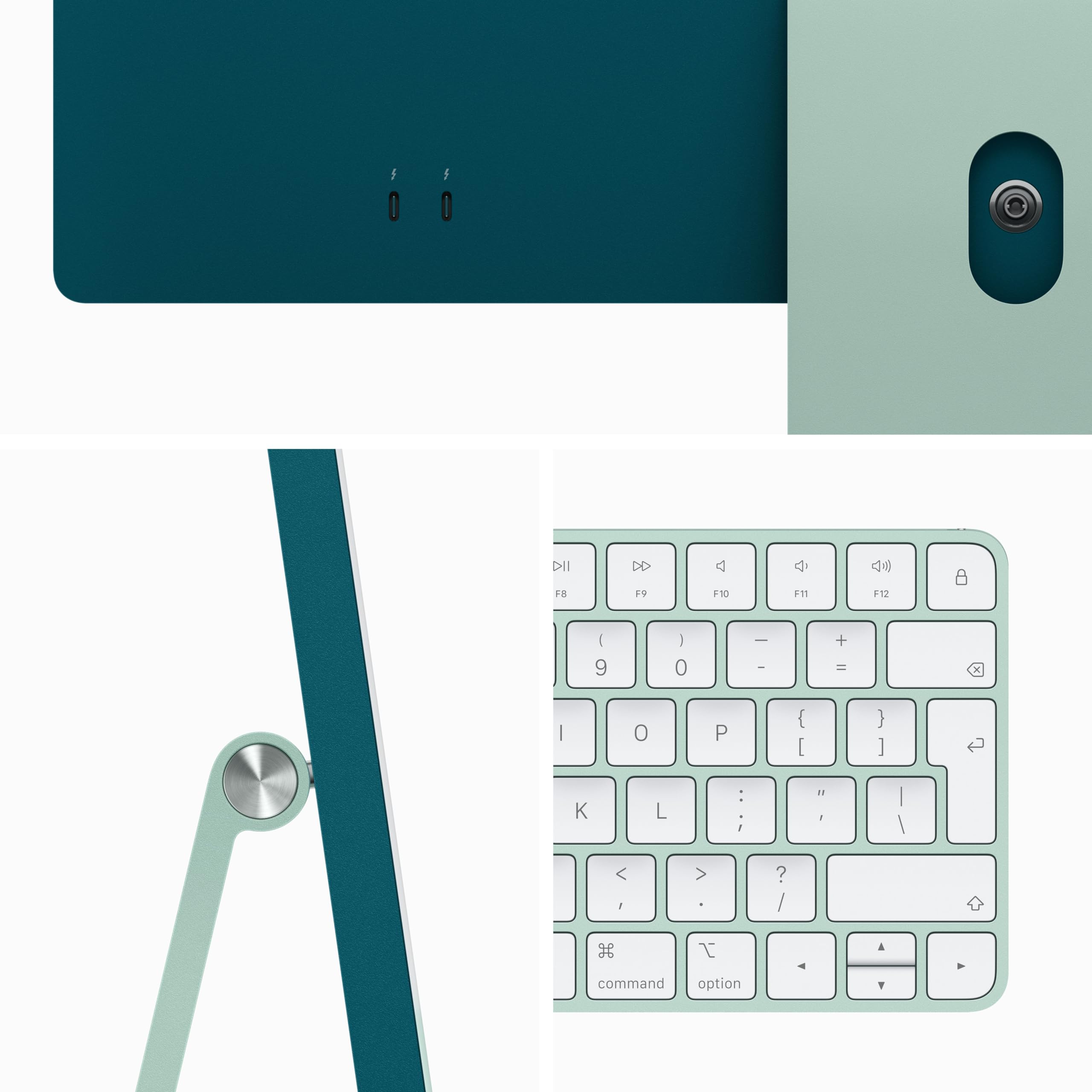 2023 Apple iMac mit Apple M3 Chip mit 8-Core CPU und 8-Core GPU (24-zoll, 8GB RAM, 256GB SSD Kapazität, 2 Anschlüsse) Grün (Generalüberholt)
