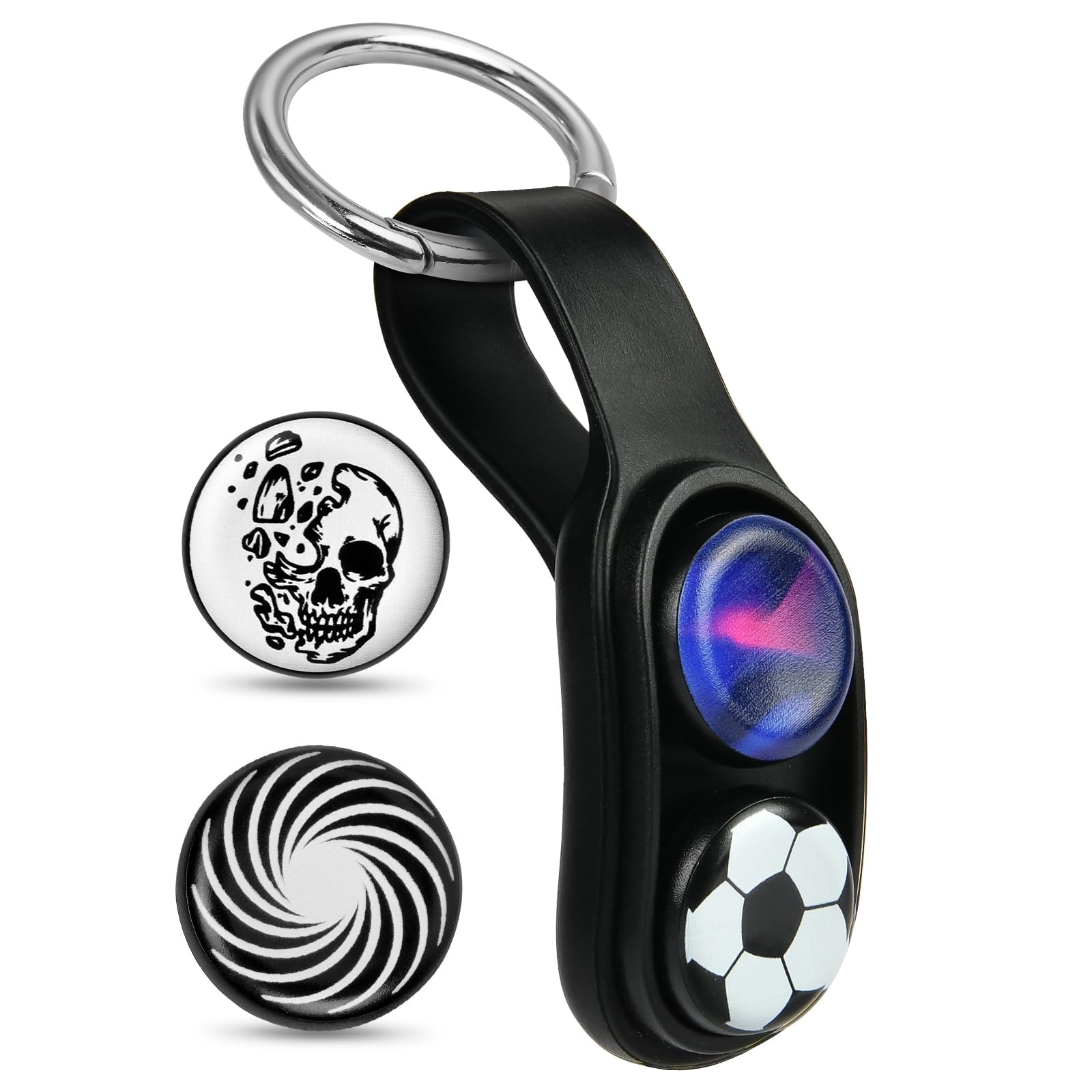 OSDUE Magnetyczna zabawka fidget, magnetyczna zabawka pop-up, dla dzieci i dorosłych, zabawka do budowania strachu, zabawka fidget, prezent dla dzieci i dorosłych (czarna B)