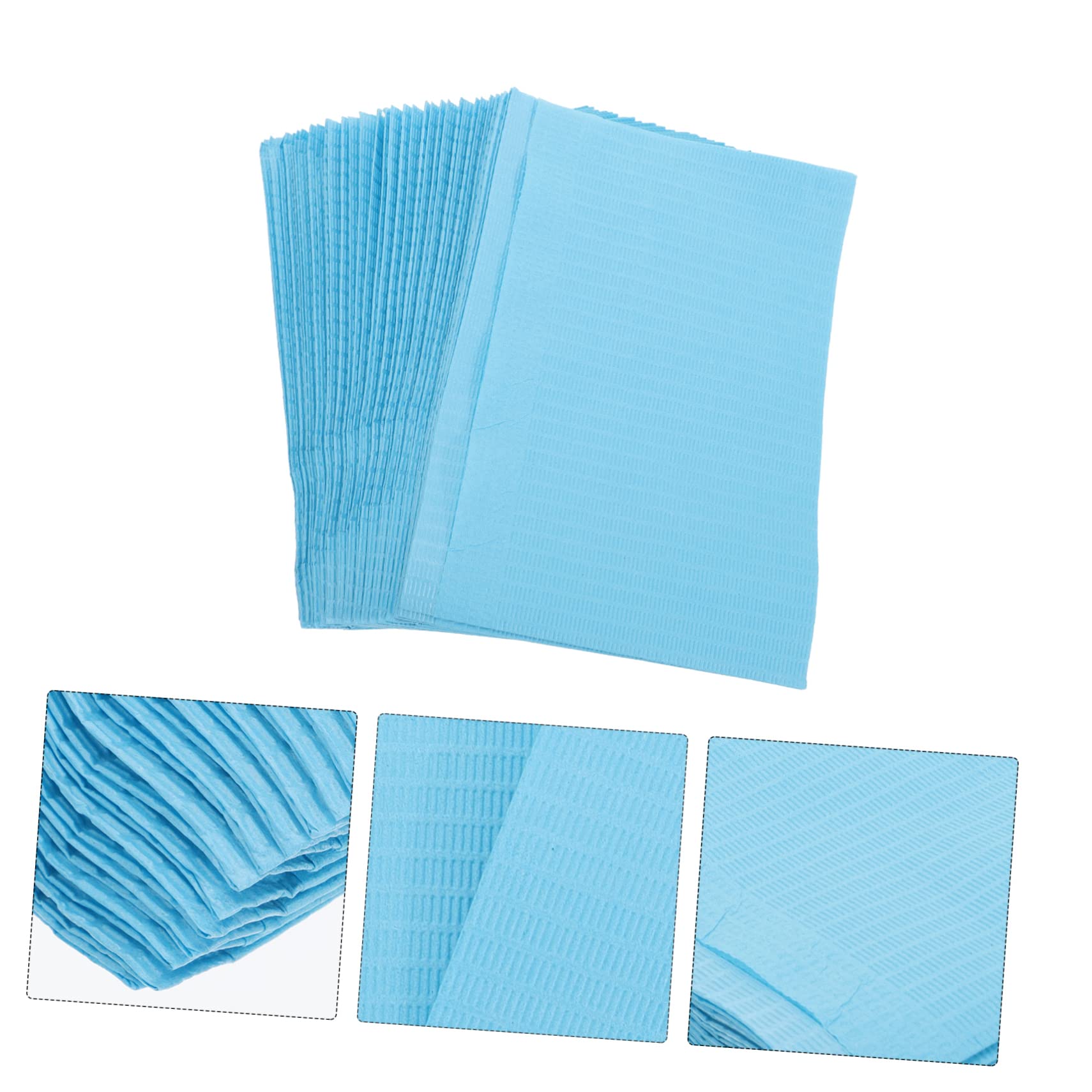 Didiseaon Tovaglietta Monouso per Manicure Blu in Carta Fibra Resistente 125 Pezzi per Nail Art Salon e Ufficio