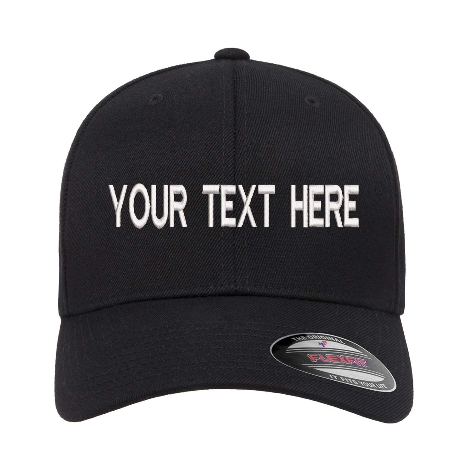 Flexfit Custom Personalized Name Embroidered V-Flex Twill Fitted Baseball Cap
