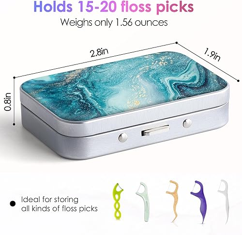 Miniatura 2 de Estuche portátil de hilo dental, fácil de almacenar púas de hilo dental de varios tamaños, dispensador de hilo dental portátil es perfecto para