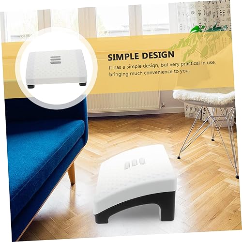 Miniatura 5 de Ciieeo Taburete de pie para escritorio, oficina, reposapiés, rodillos de masaje, taburete de plástico para pies