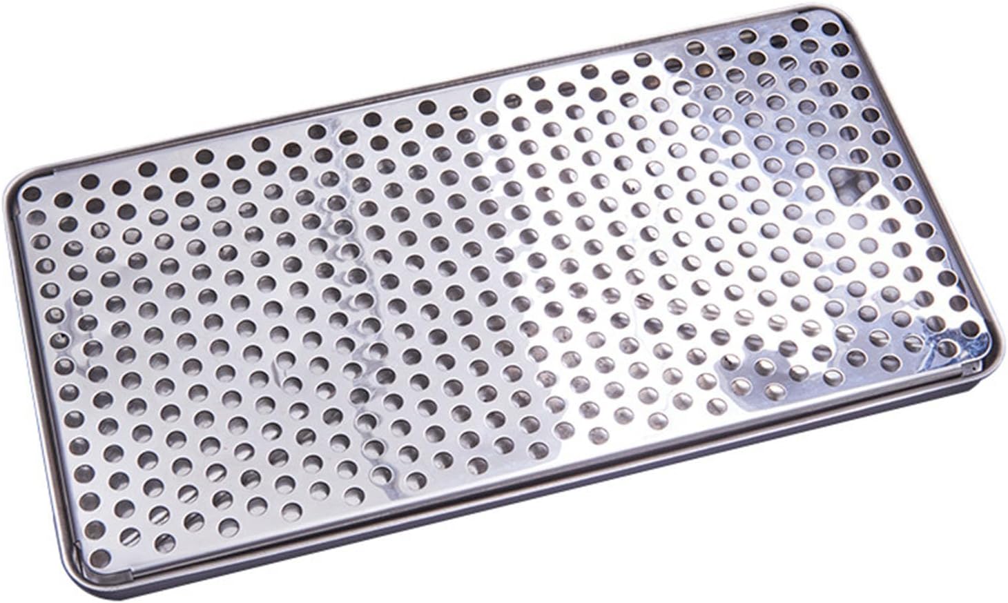 Drip Tray Stainless Steel,Kegerator Beer Drip Trays,15" Length 8" Width Rectangular Stainless Steel Beer Surface Mount Drip Tray,No Drain,for Home Bar Mini Fridge