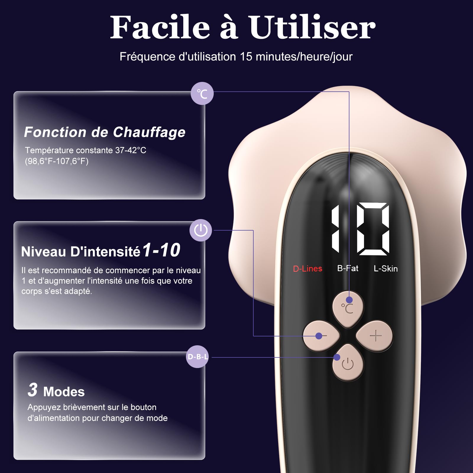 Massaggiatore Anticellulite Professionale, 3 in 1 Professionale Massaggiatore Anticellulite Elettrico per mani Pancia, Vita, Braccia, Gambe, Glutei, Unisex, Effetto lifting