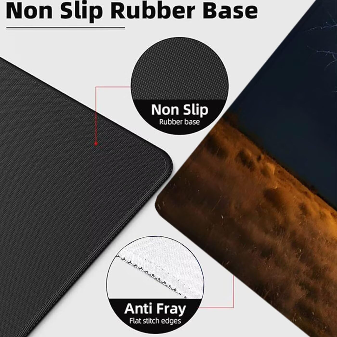 Alfombrilla de Ratón para Juegos, Árbol Alfombrilla Ratón XXL 1500 x 800 x 3 mm, Mouse Pad con Superficie Suave y Base de Goma Antideslizante, Iluminación Mouse Pad Desk Mat Extra Grande, Regalo S-637