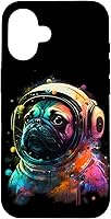 Vista 1 de Pug Astronaut Dog Funny Outer Space Colorful Cosmic Explorer Case for iPhone 16