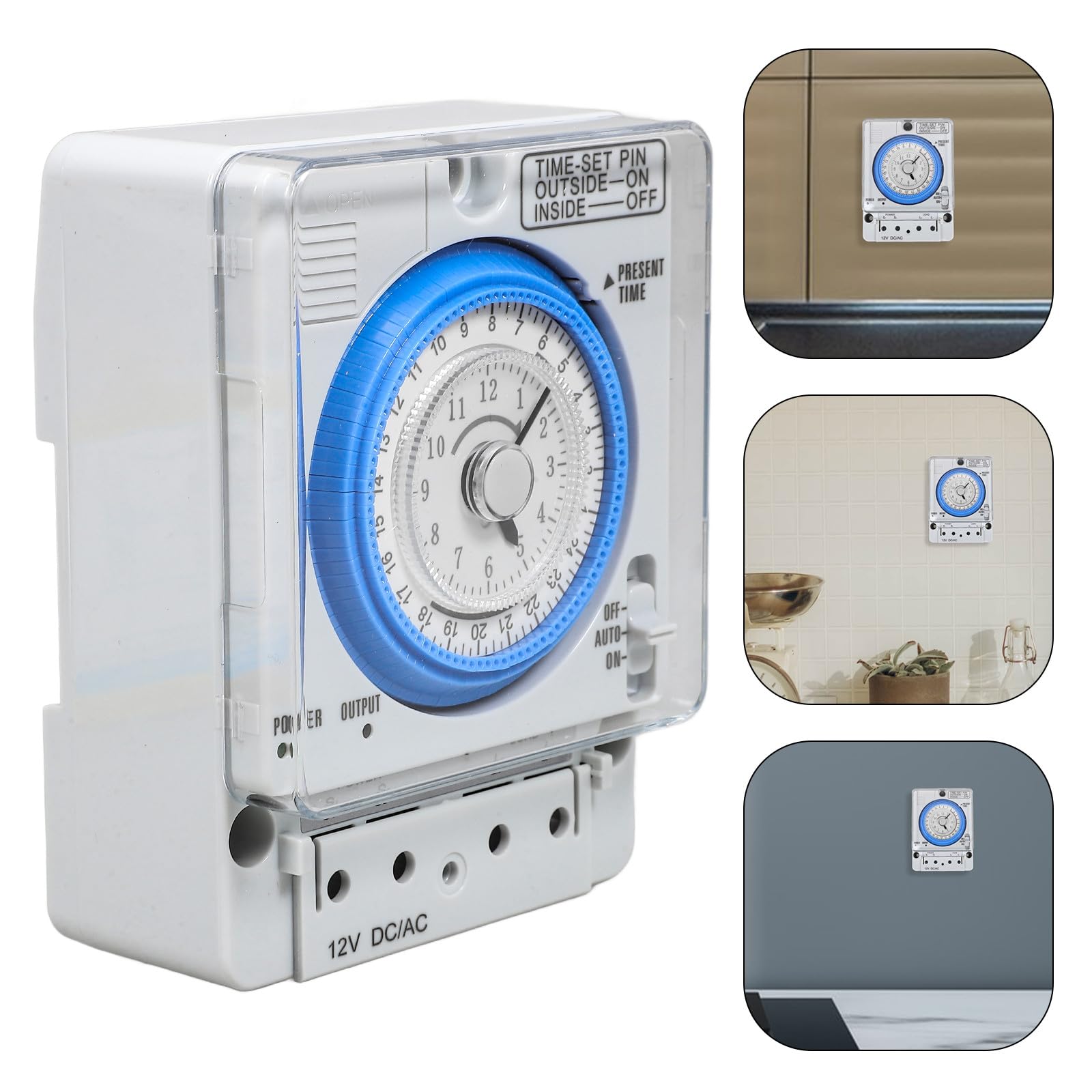 Temporizador Mecánico Portátil y Conveniente de Cuenta Regresiva en Material Pc Diseño Simple para Cocina Adecuado para Cocinar Huevos y Pasteles