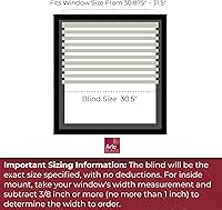 Vista 2 de ARLO Faux Wood Blinds with Crown Valance - 30.5" W x 36" H, White, Cordless Window Shades - Indoor Blinds for Home