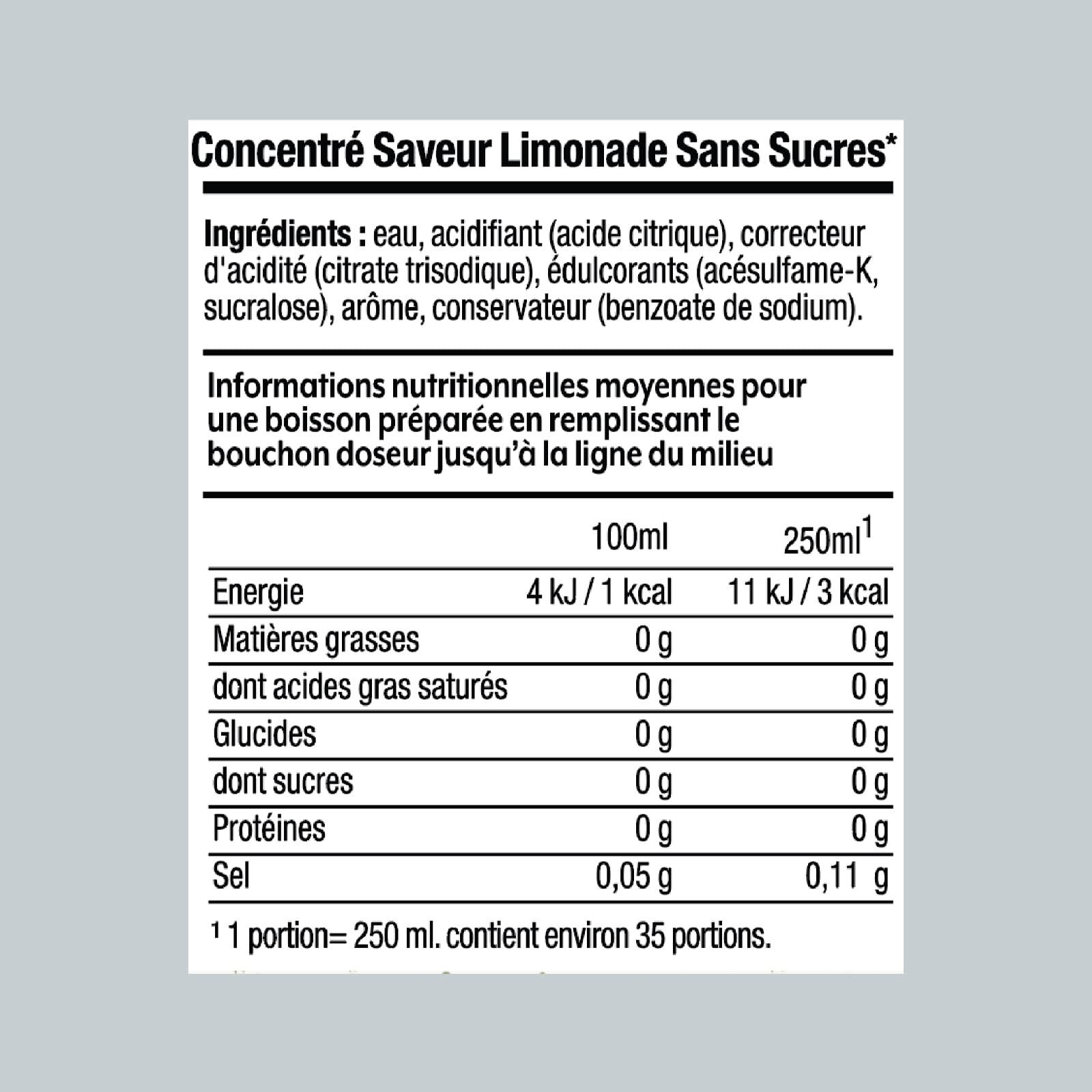 Concentrés SODASTREAM - Lot de 6 concentrés Limonade sans sucres - Jusqu'a 54L de boissons - 440 ml