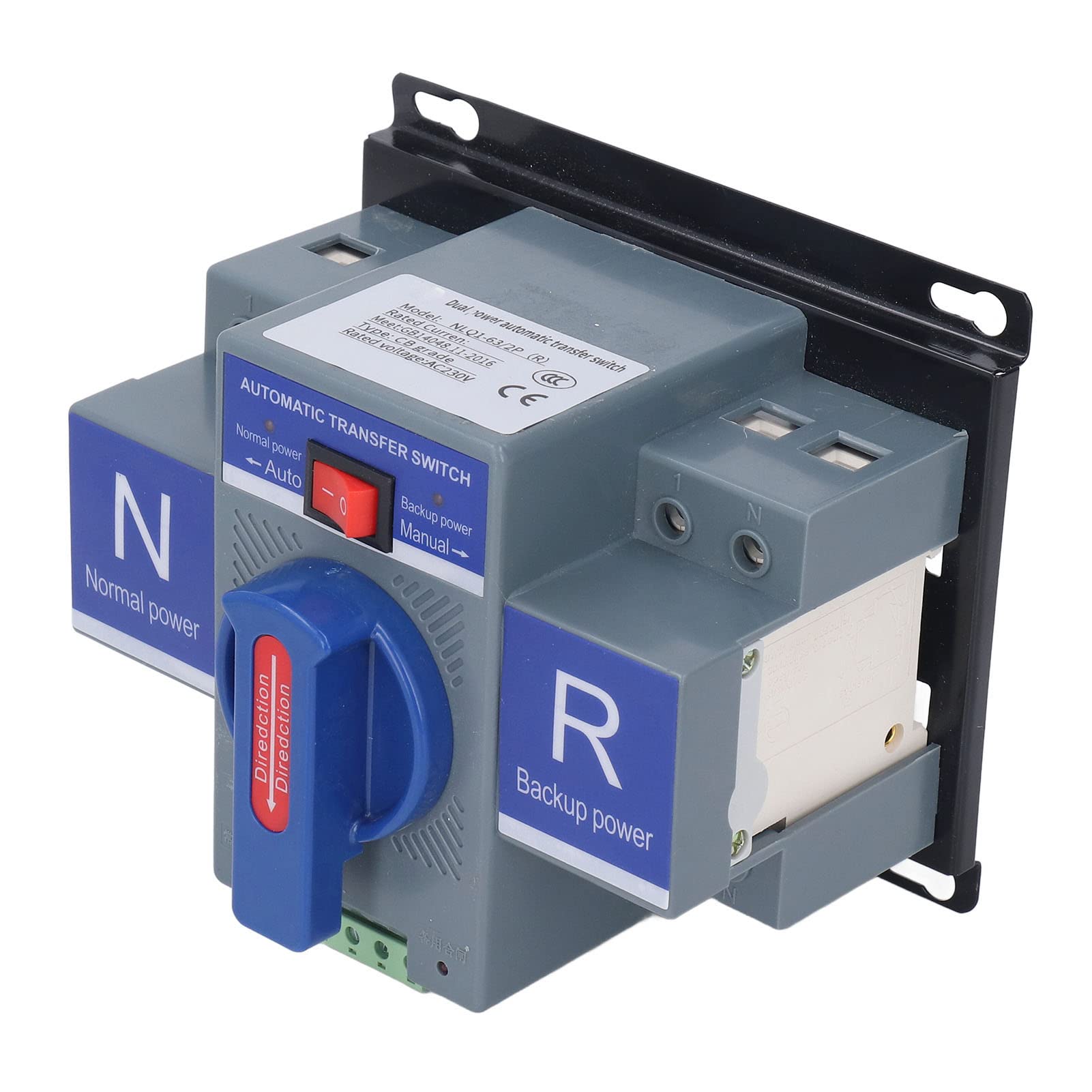 KIMISS Transferencia Automática de Doble Potencia 230V - 2p Mini para Uso Doméstico y Comercial, ATS Confiable con Protección de Cortocircuito (32A)