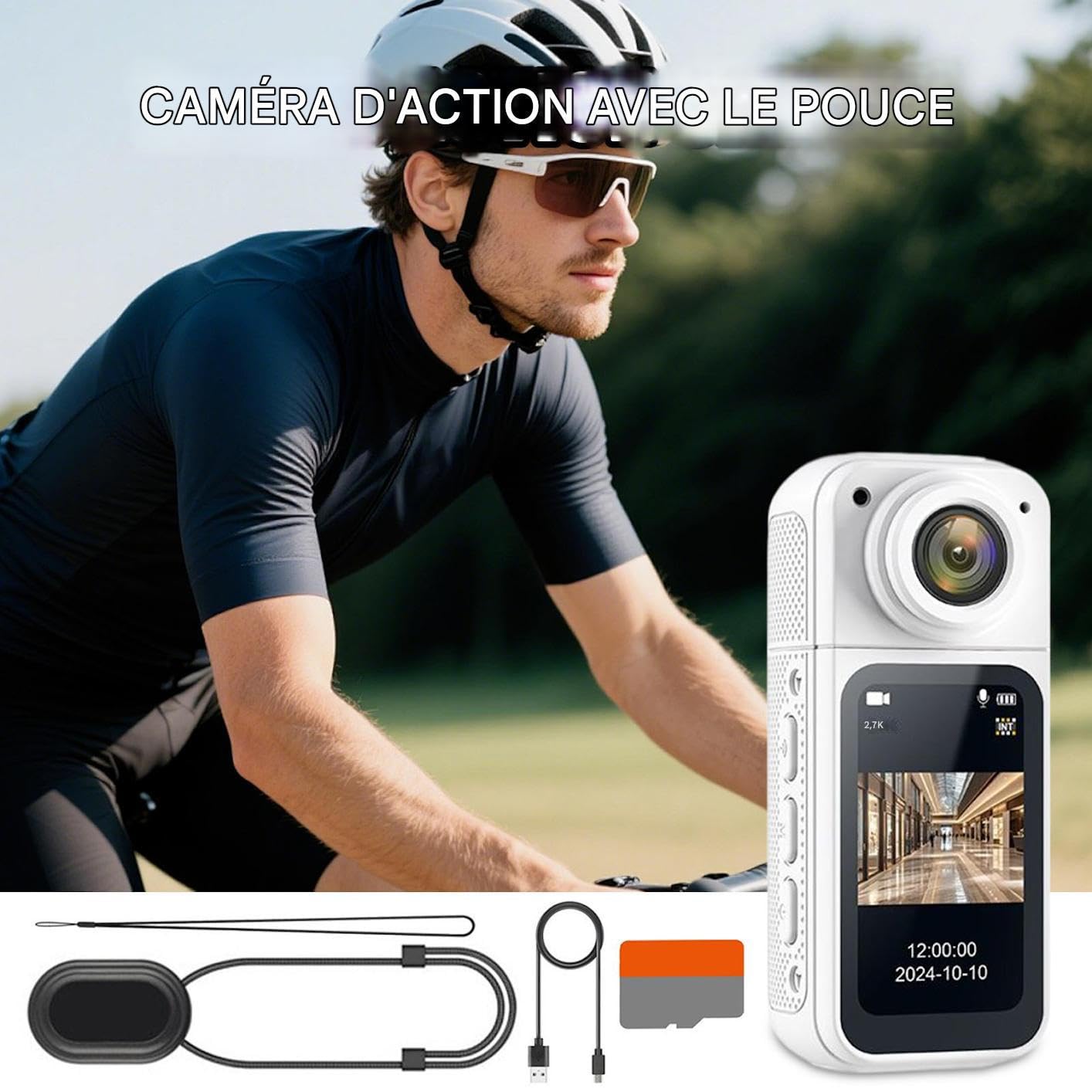 Pov Camera Telecamera Indossabile Compatta | Videocamera Senza Mani Per Sport Viaggi Bambini Animali Domestici E Famiglia