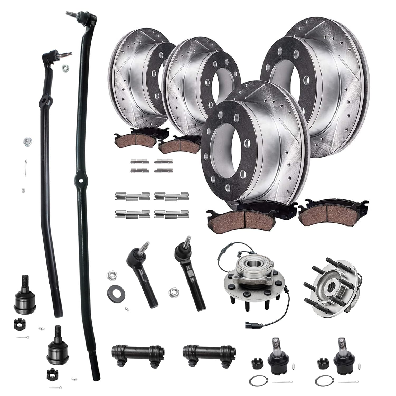 Detroit Axle - 4WD Brake Steering Kit for 2006-2007 Dodge Ram 2500 3500