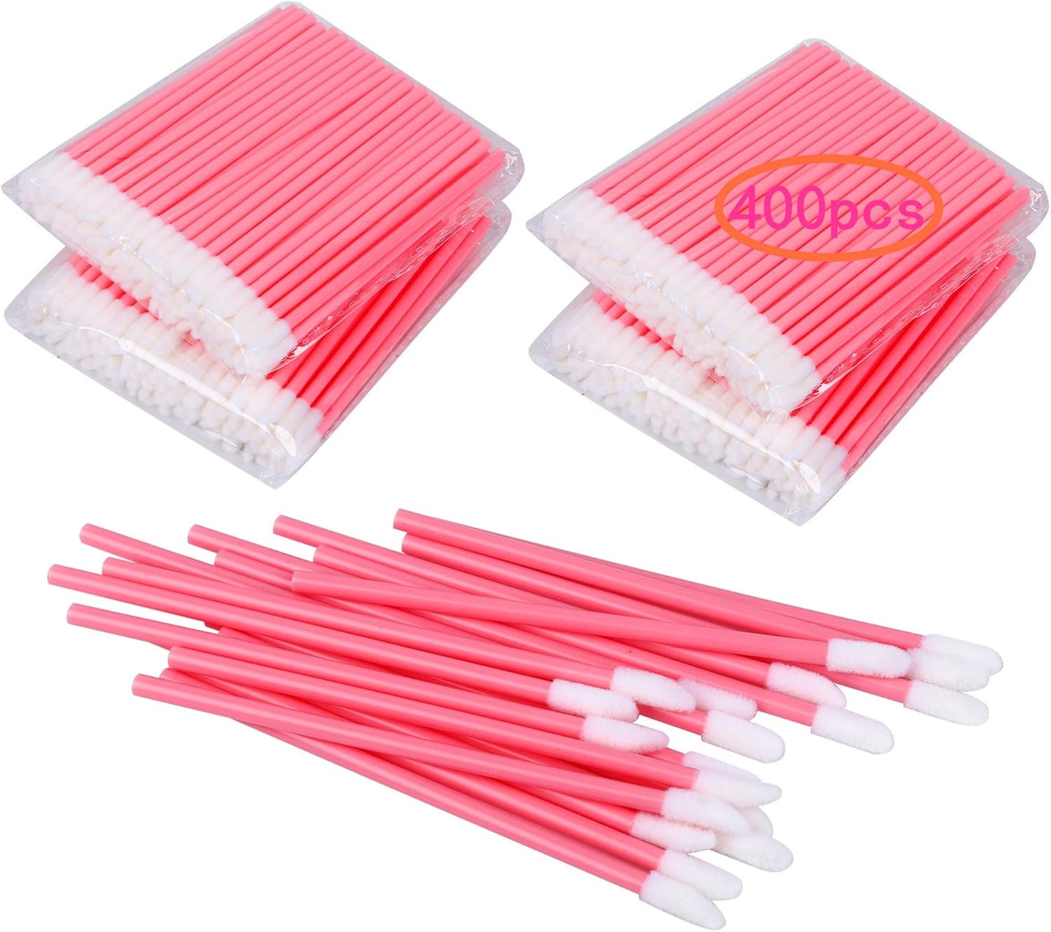 400PCS Disposable Lip Brushes Lip Gloss Applicators Make Up Brush