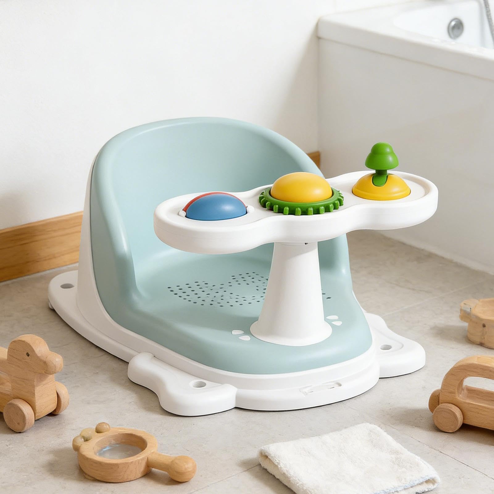 Badesitz für Kinder – rutschfester Duschsitz – Badstuhl – für Zuhause, Reisen, Boden, Kinder, Jungen, Mädchen, neue Eltern und Assistenten