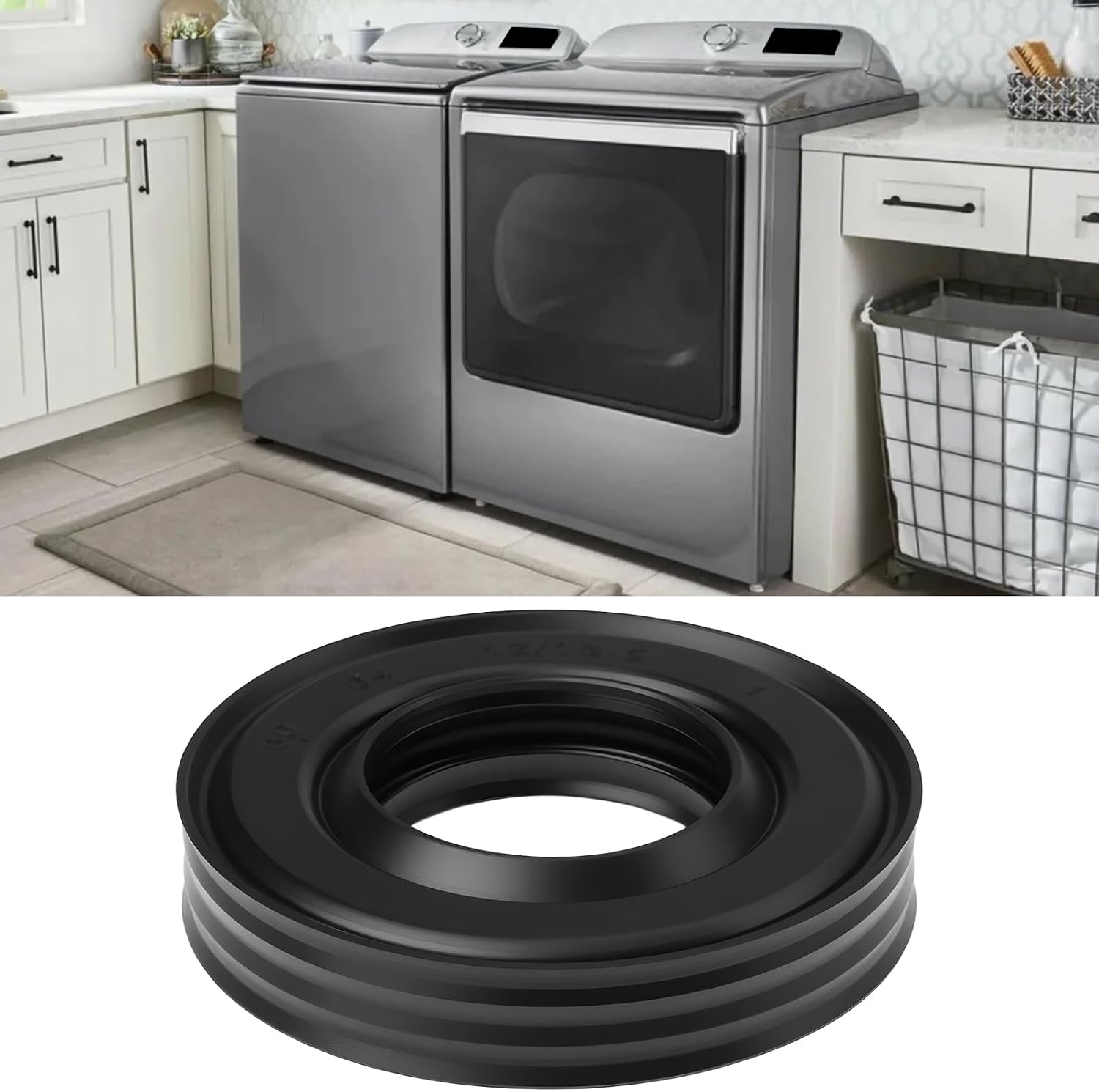 2pcs Washing Machines Rubber Tub Seal W10006371 W10324647 AP4567772 Compatible with Whirlpool, Compatible with GE