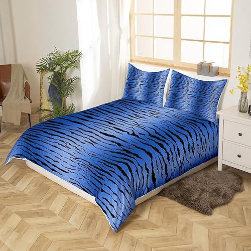 Miniatura 9 de Juego de ropa de cama con estampado de leopardo, funda de edredón con estampado de guepardo africano para niños, niñas, adolescentes, funda de