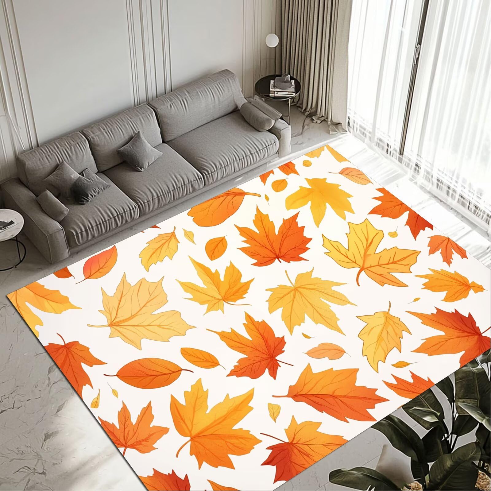 Tapis de salon et chambre 50x80cm lavable et antidérapant multicolore